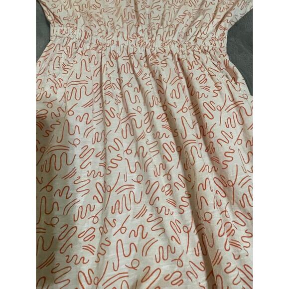 Open Edit SZ 8 Girl Pale Pink Doodle Abstract Jump Suit Long Pants Short Sleeve - Picture 5 of 7